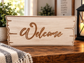 Rustic Wooden “Welcome” Sign – Farmhouse Home Décor